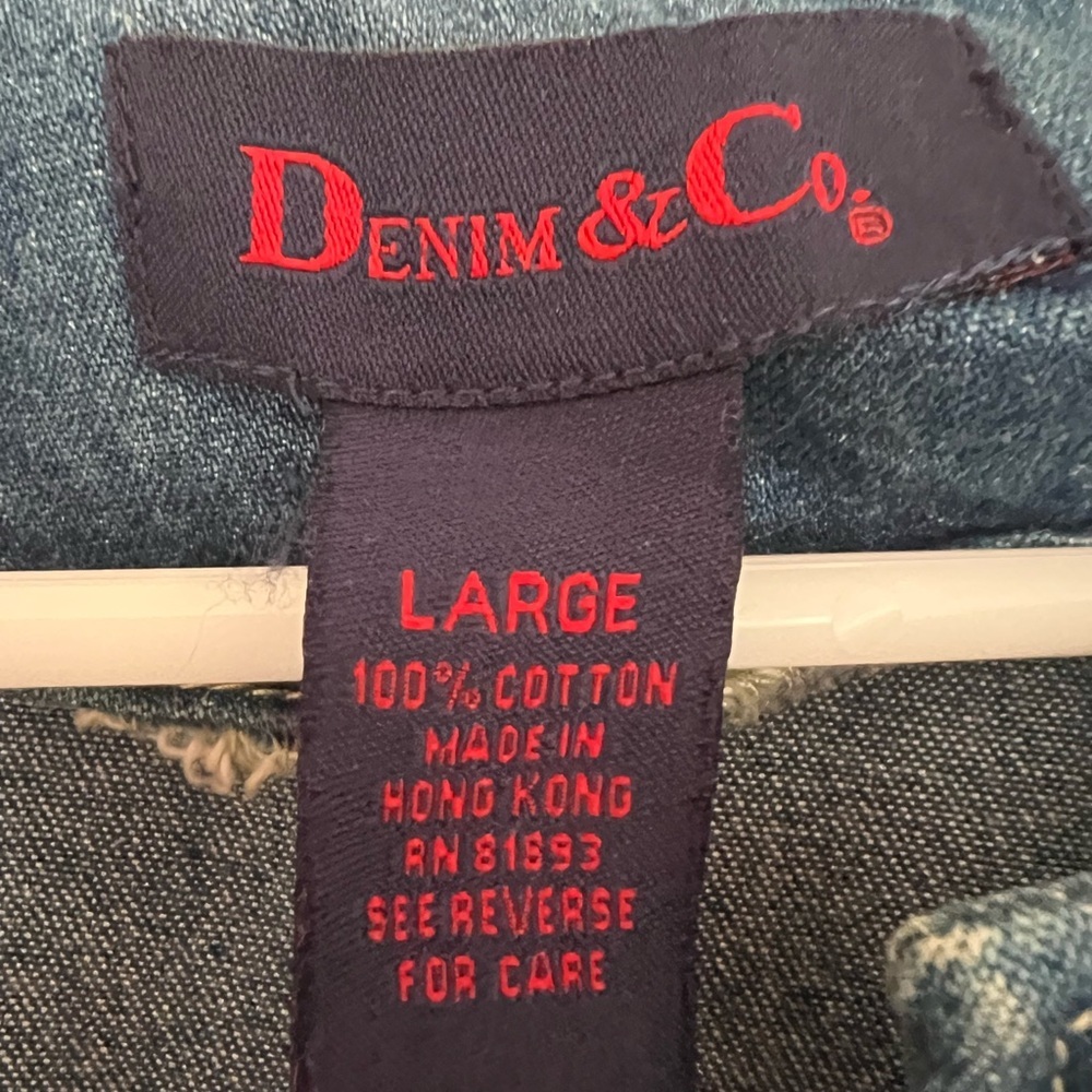 Vintage Denim&Co denim toggle coat. SIZE LARGE. Amazing condition. - Picture 5 of 6